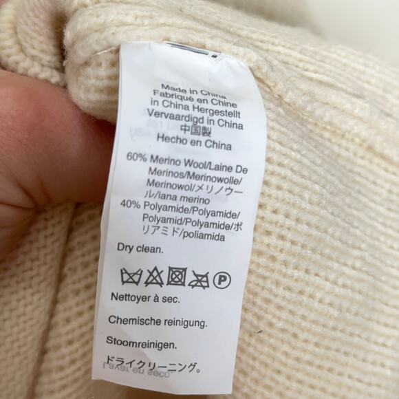 J. CREW Double Breasted Sweater Blazer Ivory Cream Merino Wool {73} - Picture 5 of 6